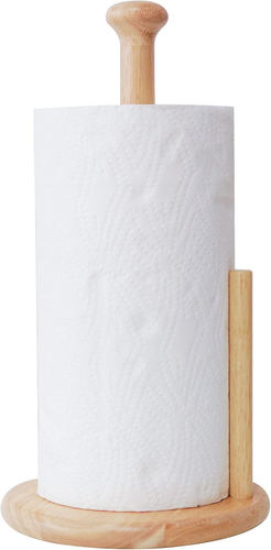 Wooden Kitchen Roll Holder Free Standing | Paper Towel Holder Wooden Natural Col - Picture 12 of 12