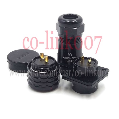 WEIPU SA2010/S2, SA2013/P2 2 pin waterproof connector IP67 connector female plug - Picture 5 of 10