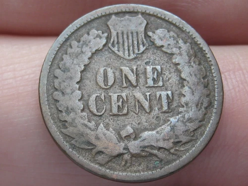 1886 Indian Head Cent Penny, Variety 2, Var 2, T2, Type 2, Good/VG Details