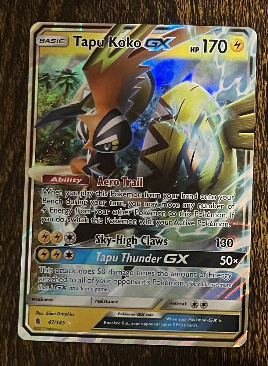 Tapu Koko GX 47/145 Guardians Rising Full Art Ultra Rare Pokmon Card TCG  NM | eBay