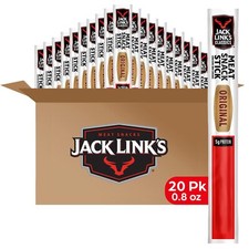 Jack Link's Meat Sticks, Original Protein Snack, Meat Stick with 5g of Prot...