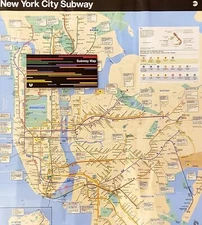 Official MTA NYC New York Subway Train Map THE MAP Full Size 23"x32" (2024)