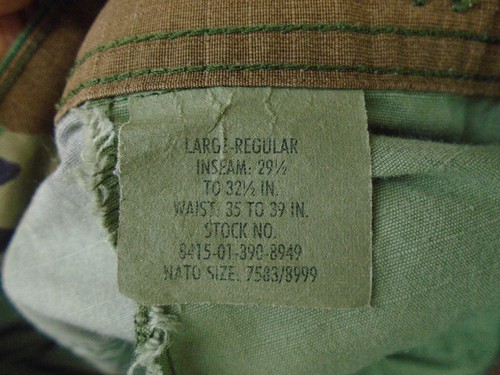 Pantalones Camuflados BDU Clima Caliente Militares de Estados Unidos Pantalones Desgarro Grandes Regular 2003 6-B - Imagen 10 de 12