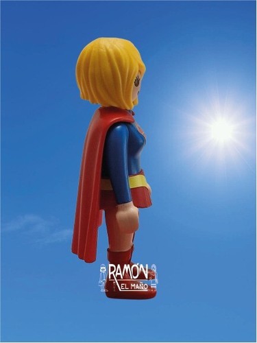 Custom Playmobil Superman Supergirl DC comics krypton acero superhéroe - Imagen 9 de 10