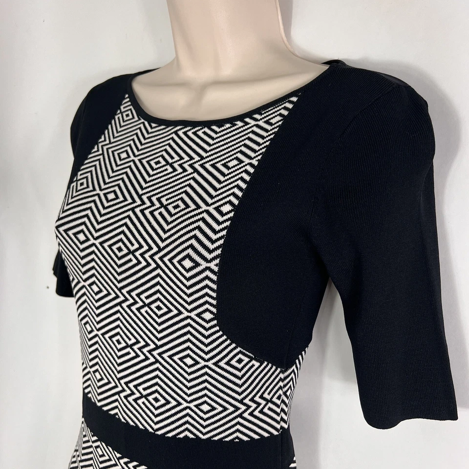 Vestido Suéter Catherine MaLandrino Para Mujer XS Funda Manga Corta Sobre la Rodilla Foto 4 de 4