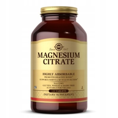 SOLGAR MAGNESIUM CITRATE 120 TABLETS TABS MAGNESIUM CITRATE FAST DELIVERY