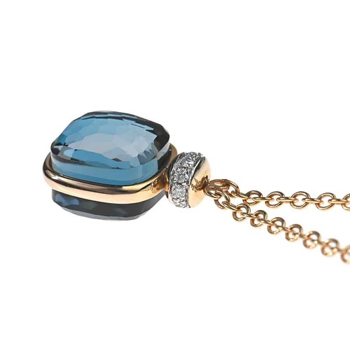 pomellato Nude London blue topaz and diamond long necklace P0018475 - Picture 2 of 5