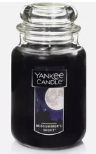 Yankee Candle Large Jar Candle Midsummer's Night Blue Navy Housewarming 22oz NEW