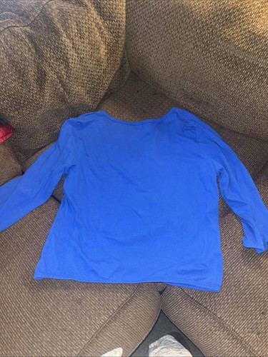 Cárdigan informal con botones de algodón azul brillante Fresh Produce XL para mujer - Imagen 5 de 5