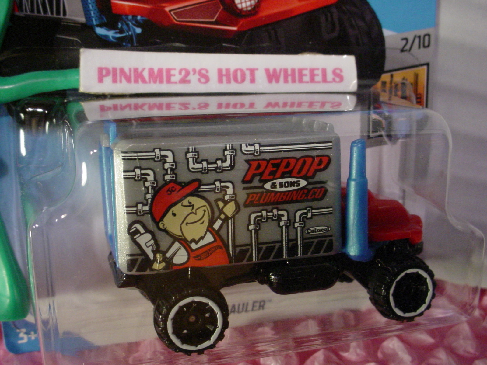 2018 i Hot Wheels BAJA HAULER 354 Red Cab/gray box;PLUMBING METRO Case