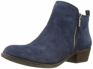lucky brand navy blue booties