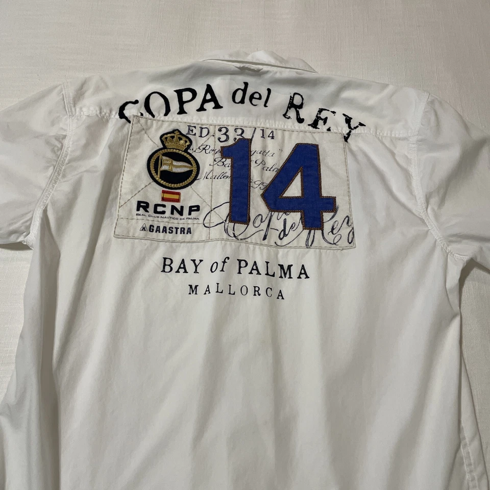 Camisa con botones Gaastra Copa Del Rey Mallorca para hombre talla L rara Foto 2 de 4