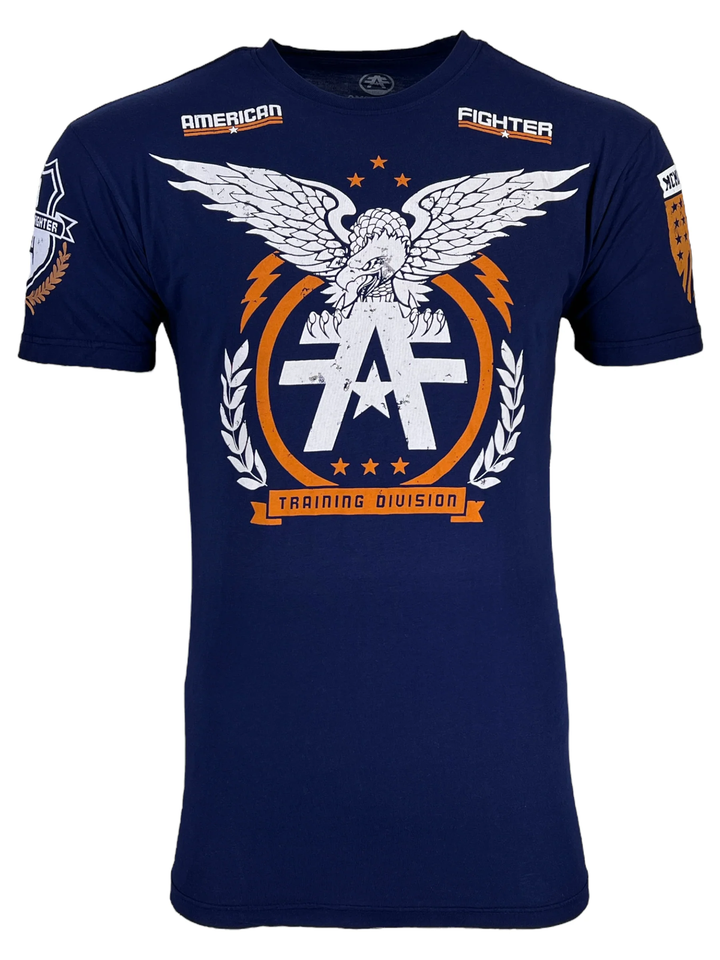 American Fighter Men's Take Flight T-Shirt - Premium Crew Neck In Navy Blue Size XL