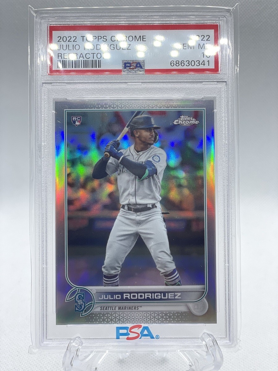 Julio Rodriguez 2022 Topps Chrome SP Refractor PSA 10 Rookie #222 