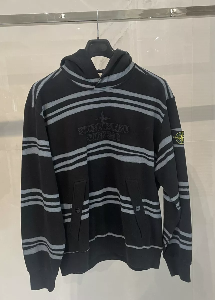 Supreme x stone island striped hotsell long sleeve