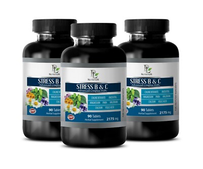 brain elevate function - STRESS B & C - b stress complex vitamins 3 BOTTLE