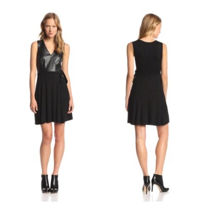 faux leather fringe dress Miranda Mae Faux-Leather Fringe Dress main image 0