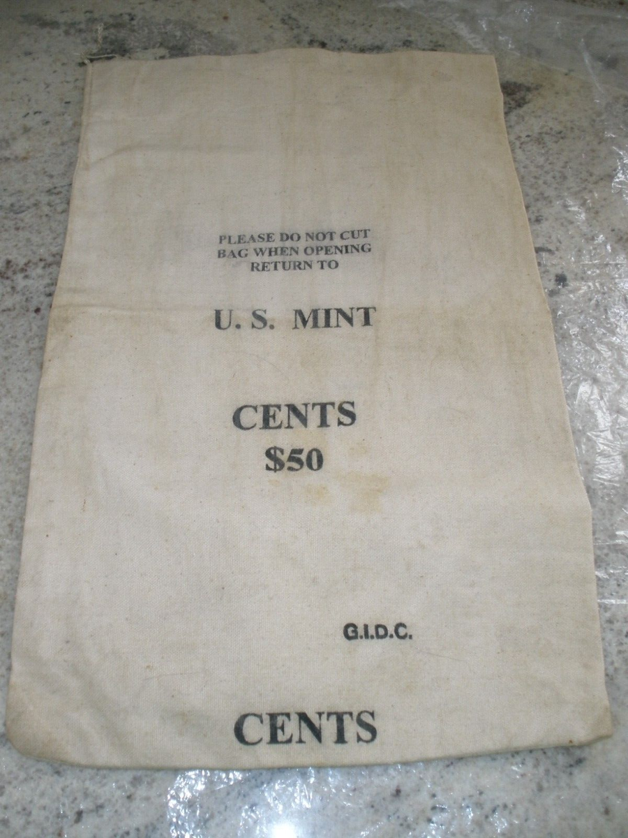 Vintage Canvas Bank Deposit Bag 11