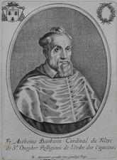 ANTONIO MARCELLI BARBERINI CARDINAL (1569-1646) FLORENCE PORTRAIT ENGRAVING 18e