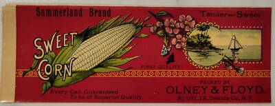 Label Sumerland Sweet Corn Olney Floyd Delta New York
