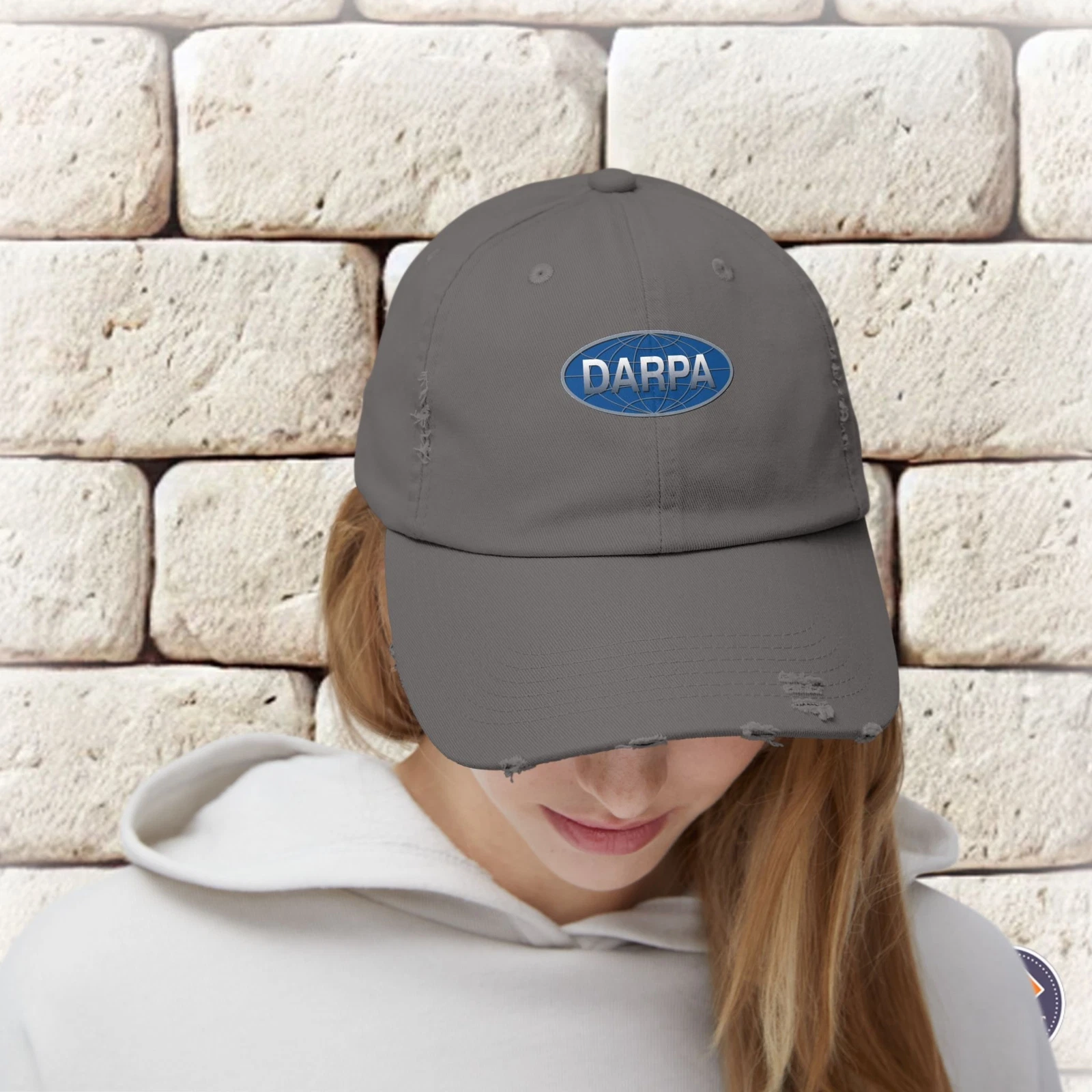 DARPA Emblem Unisex Distressed Cap