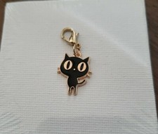 Cat Enamel Dangle Charm Clip On