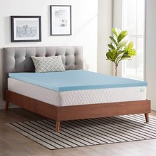 2-Inch Mattress Topper Memory Foam Pressure Relief for Back Pain Cooling