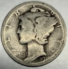 1918-D Mercury Dime 10c Circulated Condition 90% Silver US Coin - 4004