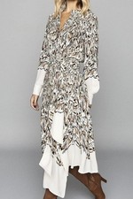 Reiss Lilia Feather Printed Dress Size UK6 NWT/Defects