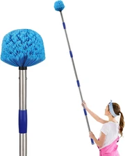 Cobweb Duster with Extension Pole, 6FT Adjustable Stainless Steel Handle & 36...