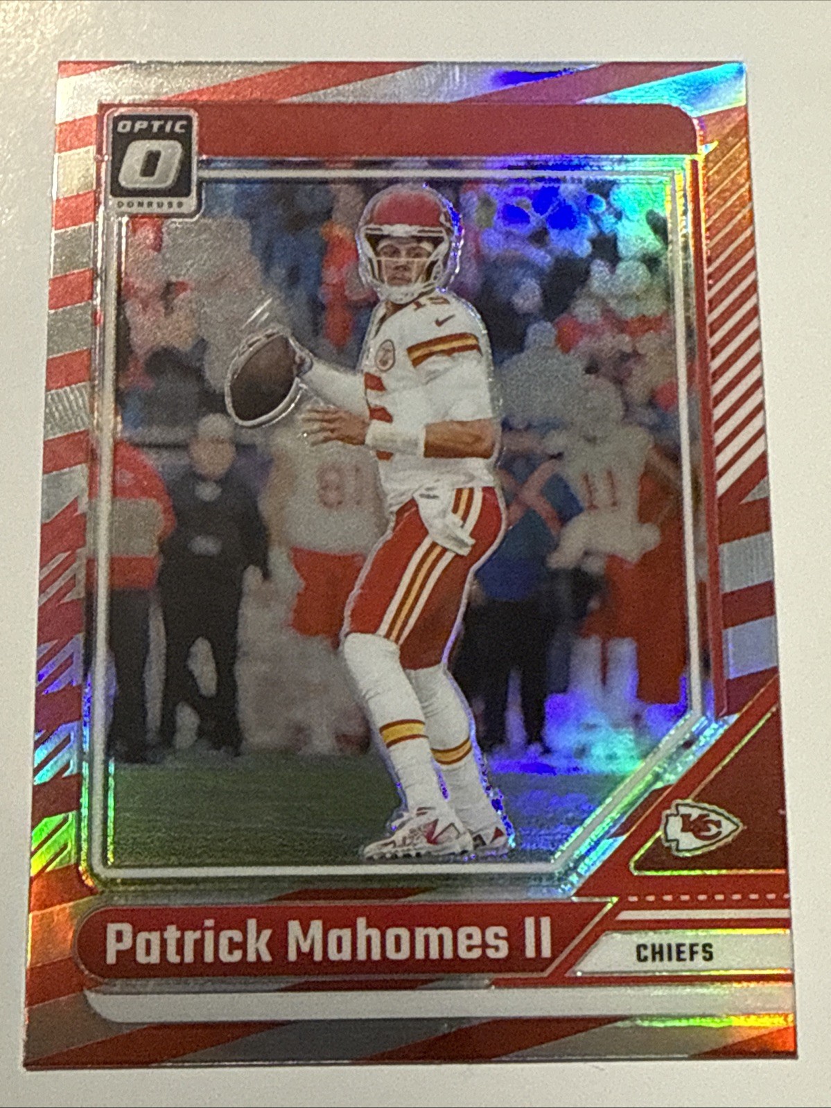 PATRICK MAHOMES II 2024 Panini Donruss Optic #94 Freedom Prizm Holo SP Chiefs