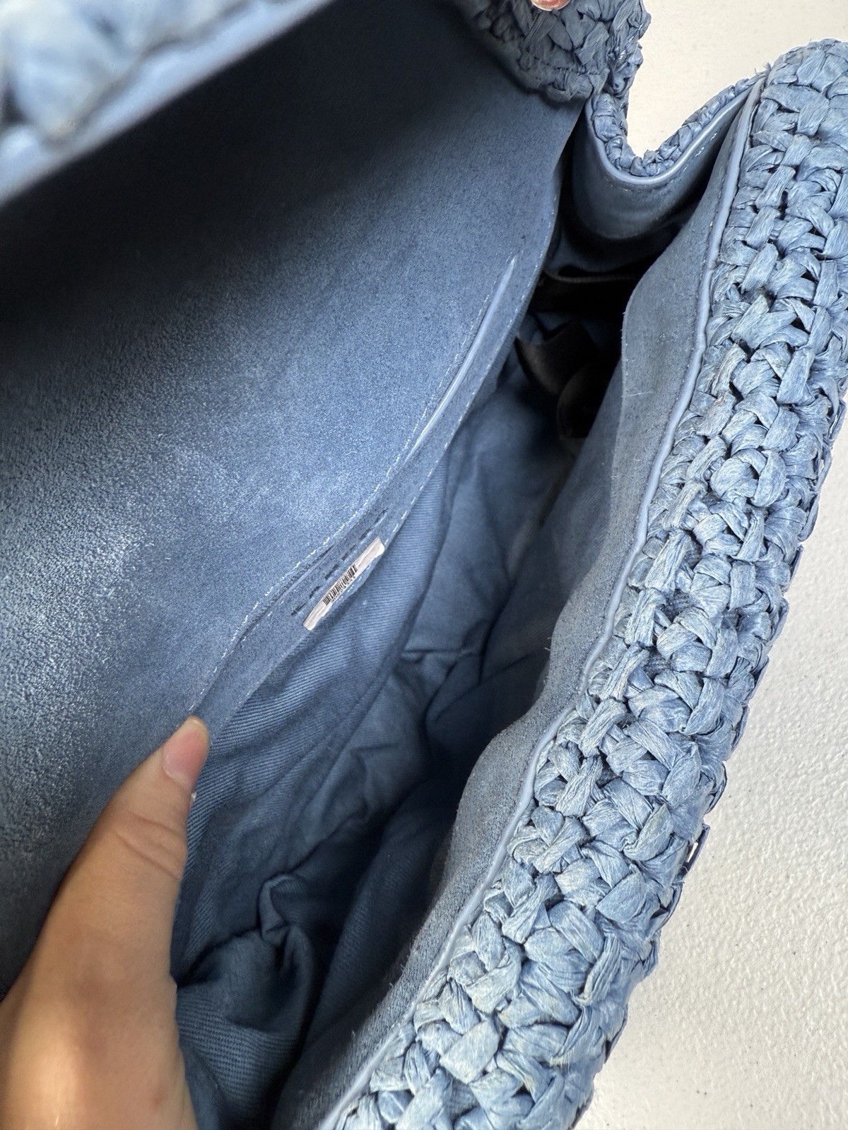 Sandro Blue Raffia YZA Bag — image 10