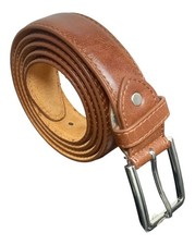 Man's Belt in Brown,  Men's Leather Lined Belt, 1.25" Wide,  Waist 28" - 48"