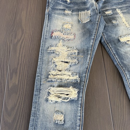 Embellish NYC Jeans Mens 32x34 Blue Slim Stretch Streetwear Premium Ripped Denim - Picture 5 of 22