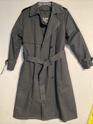 VTG LONDON FOG THINSULATE REMOVABLE  LINER Button-Up Trench Coat Sz 10P