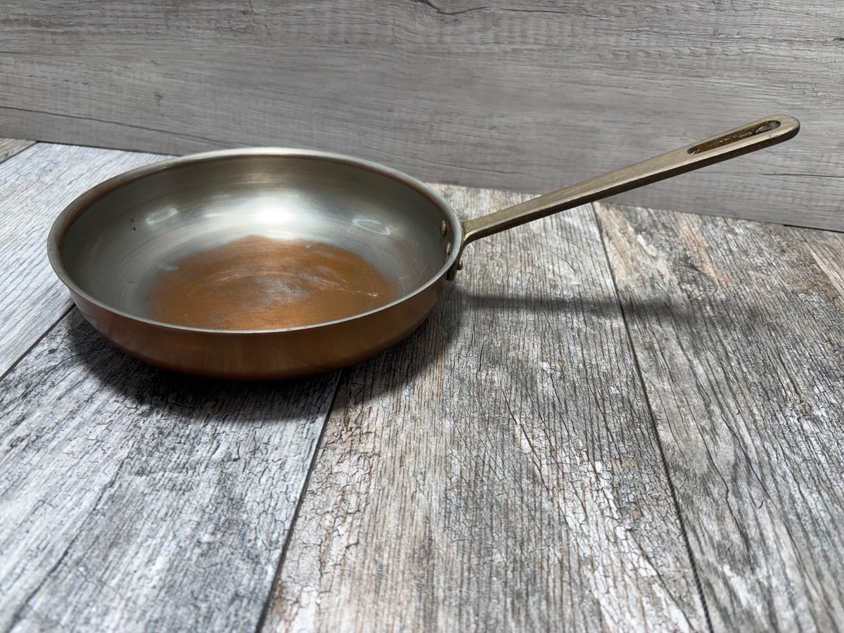 Vintage Copper 8'' Saute Pan no Lid Brass Handle MAGGI France? | eBay