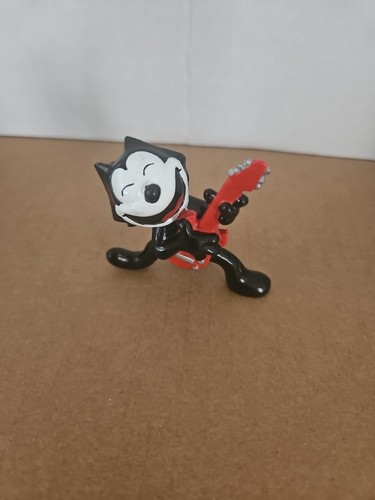 Vintage 1990s Applause Felix The Cat 2.5” PVC Figure Playing Guitar - Rare