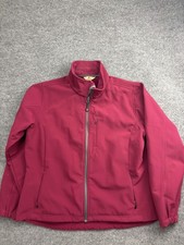 Woolrich Jacket Womens XL Pink Berry Softshell Full Zip Fleece Lined Outdoor