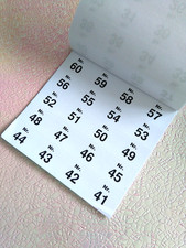 Wolf & Appenzeller Aufklebenummern 100-er Block selbstklebend NR 1 - NR 100