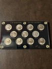 US WARTIME SILVER NICKELS SET COMPLETE ~~ 11 COINS in DISPLAY CARD — photo 1
