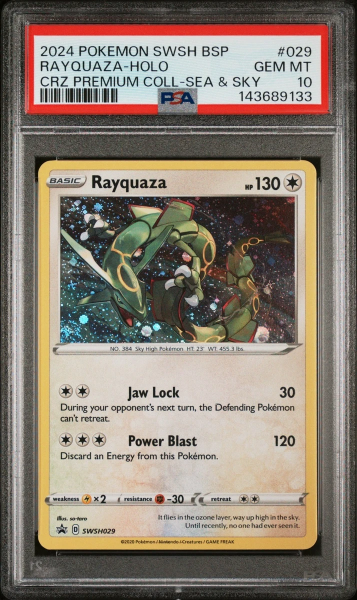 Preços baixos em Rayquaza Pokémon TCG Autenticador Esportivo