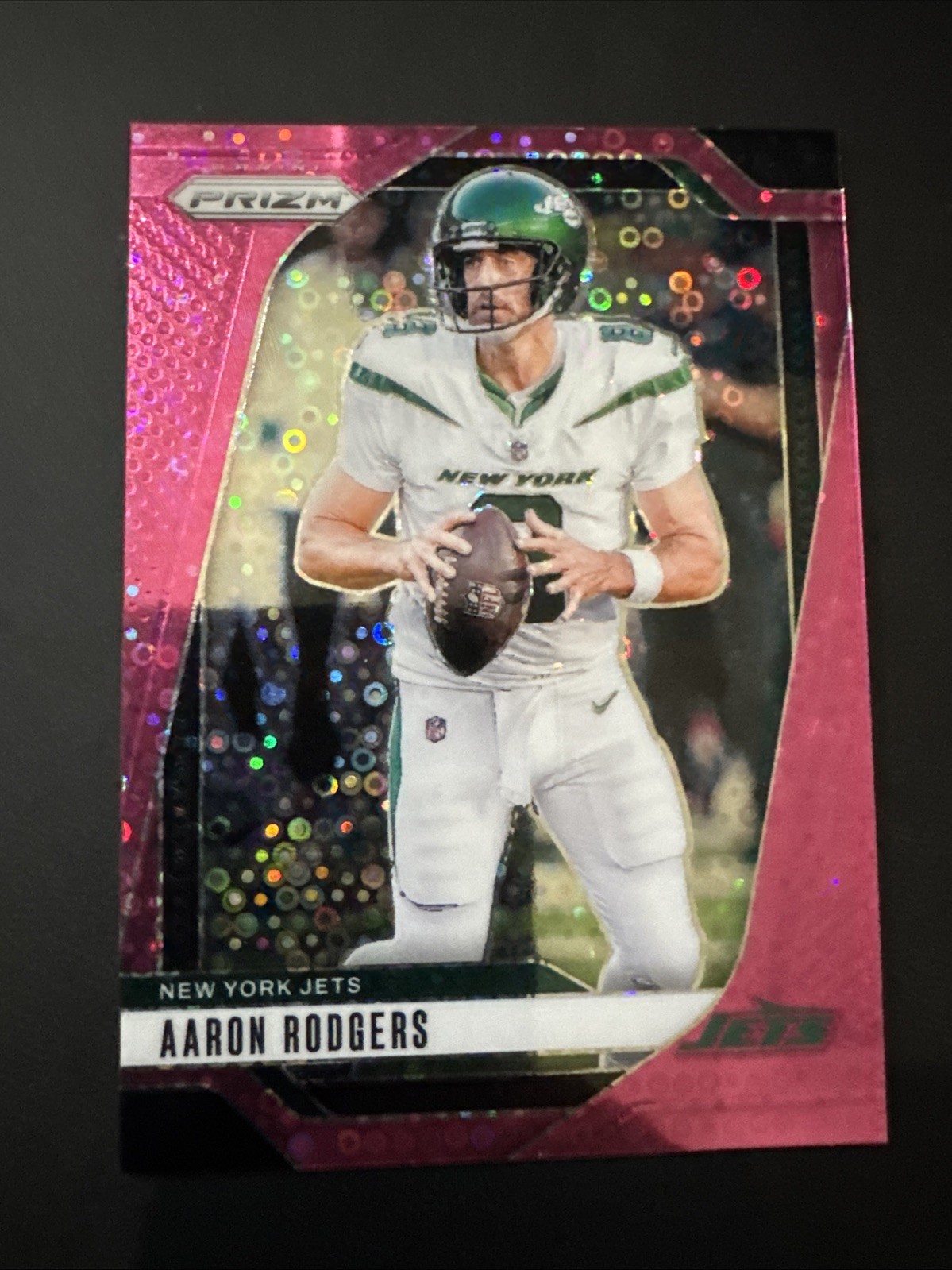 2024 Panini Prizm - Aaron Rodgers #222 Pink No Huddle Prizm /25