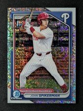 2024 Bowman Chrome Draft JOHN SPIKERMAN 12/200 1st Sparkles Refractor #BDC-49