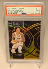 2024 Panini Select WNBA Brittney Griner Black Gold Prizm /5 PSA 9