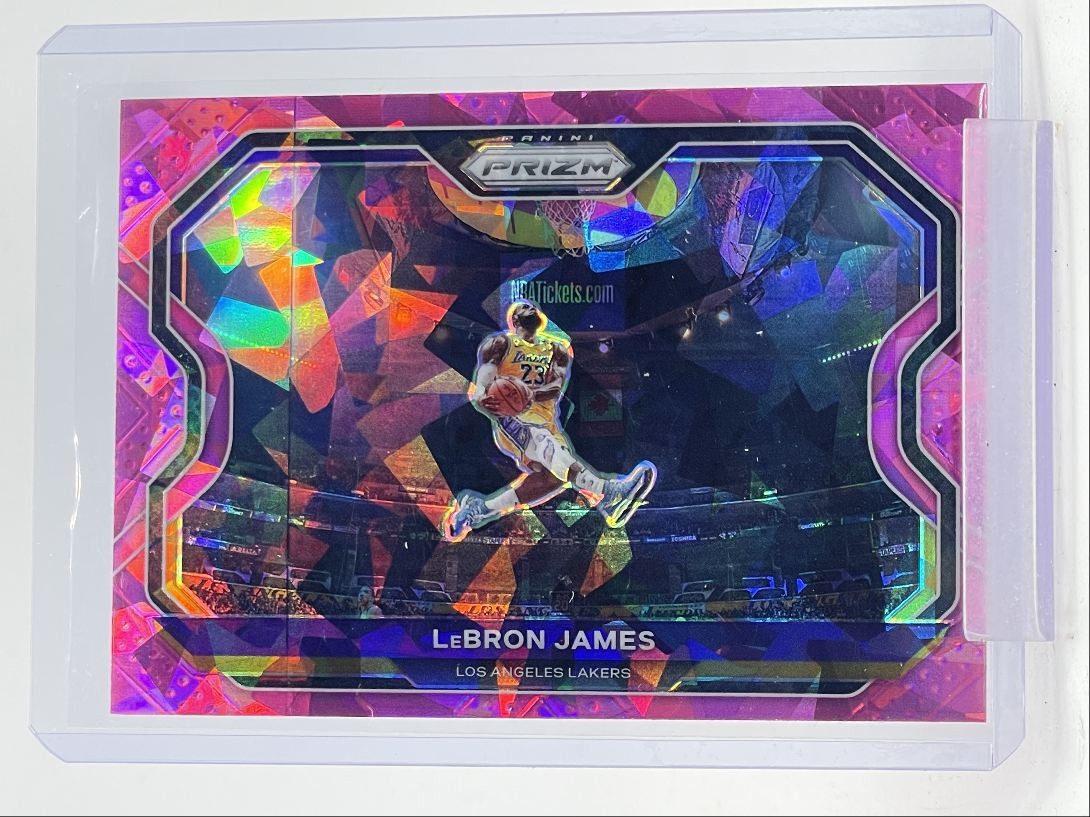 LEBRON JAMES 2020-21 PANINI PRIZM PINK CRACKED ICE KOBE DUNK LAKERS Q1778
