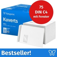 Neu: BriefumschläGe Mit Fenster, DIN C4, 75 StüCk
