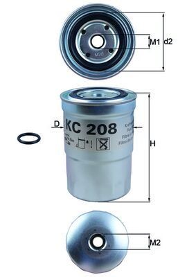 NEU - Mahle KC208 Kraftstofffilter FüR Mitsubishi-image