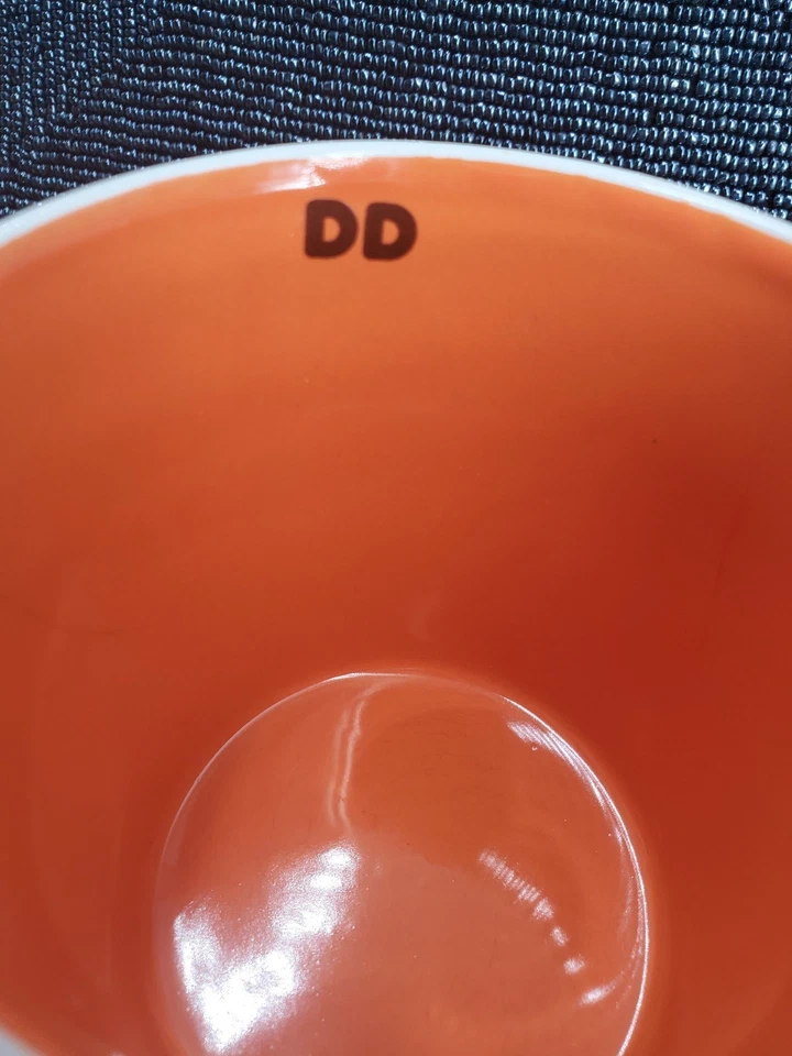 Dunkin Donuts Coffee Mug Tea Cup Ceramic 2011 DD 12 Oz. Orange (C18) - Image 3 of 4