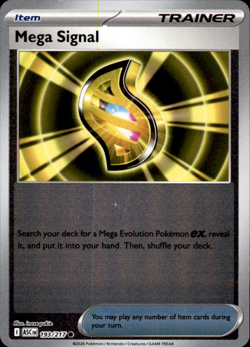 Mega Signal Reverse Holo Common ME: Ascended Heroes 193/217 NM