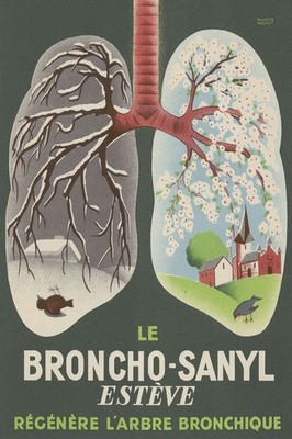 Vintage Broncho-Sanyl Esteve Poster - 2x3 Print    - 200gsm Paper ️ Hi-Res 